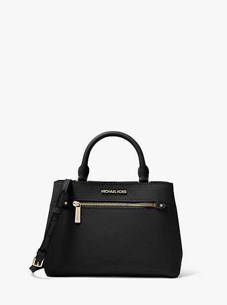 Michael Kors Hailee Small Saffiano Leather Satchel In Black